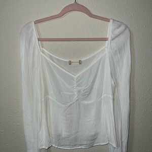 Sheer white alterd state shirt.